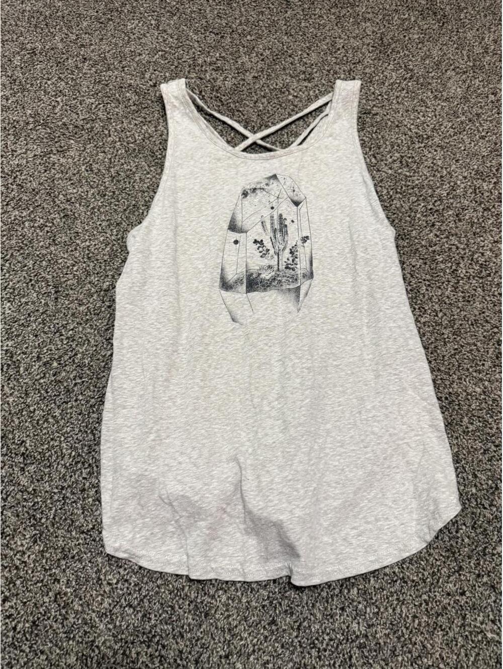 Women's Grey and White Vests-tanks-cami